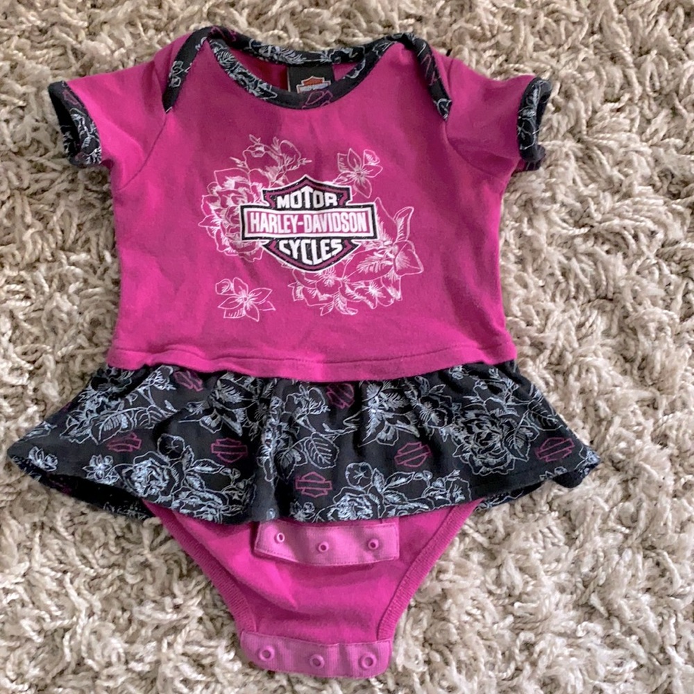 Harley-Davidson girls 6/9m body suit